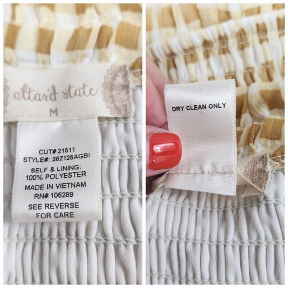 Altard State Gingham Spaghetti Strap Lined Romper Size M - Picture 11 of 16